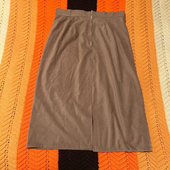 SOFT 1970s handmade light brown velvet a line skirt! - Picture 9 of 10